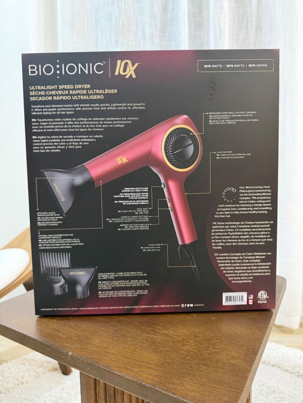 Bio Ionic 10X Ultralight Speed Dryer Limited Edition 1875W With Attachments NIB - Picture 3 of 4